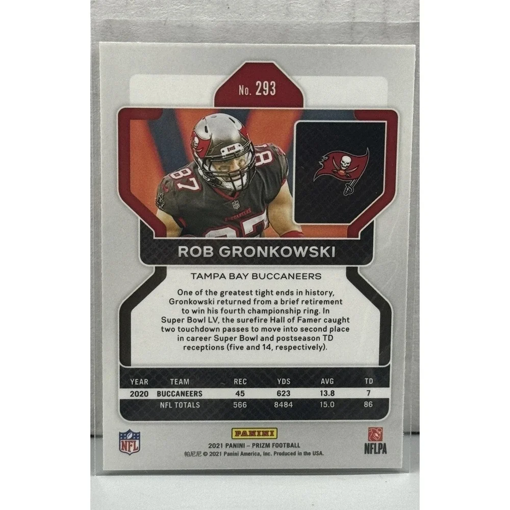 2021‎ Panini Prizm Rob Gronkowski #293 FOOTBALL Tampa Bay Buccaneers